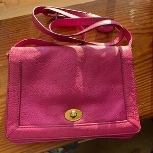 J.Crew Pink Leather Shoulder Bag